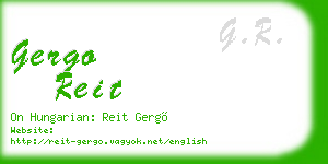 gergo reit business card